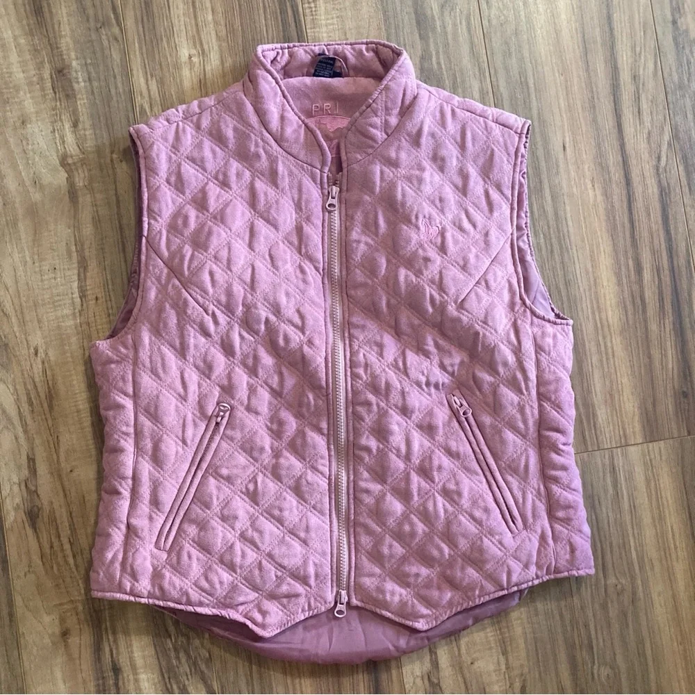 Prestige Riding Image Pink Zip Up Womens Quilted Equestrian Riding Vest Size XL - Picture 1 of 10